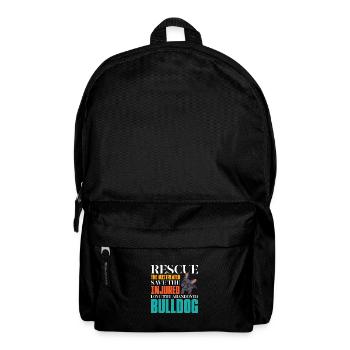 save the injured love the abandoned Bulldog - Rucksack - Schwarz - Vorne
