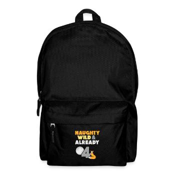 4 Jahre Geburtstag Junge Mädchen Fuchs - Rucksack - Schwarz - Vorne