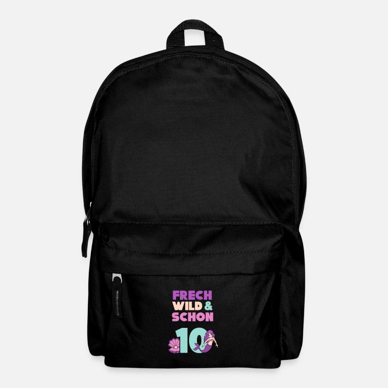 10 Jahre Geburtstag Junge Mädchen Meerjungfrau - Rucksack - Schwarz