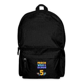 5 Jahre Geburtstag Junge Mädchen Fisch - Rucksack - Schwarz - Vorne