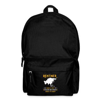 Rentner Rente Rentenbeginn Asien - Rucksack - Schwarz - Vorne