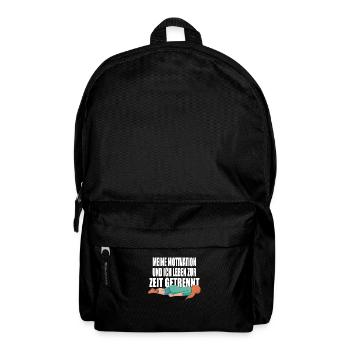 Meine motivation und ich leben zur zeit getrennt - Rucksack - Schwarz - Vorne