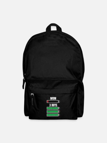 Mère de 3 garçons humour cadeau famille pas cher - Sac à dos - noir