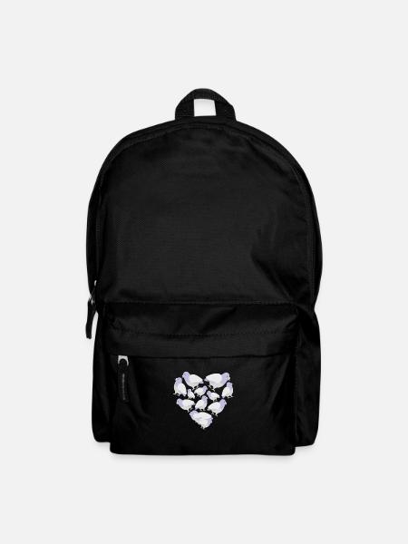 Herz Taube - Rucksack - Schwarz