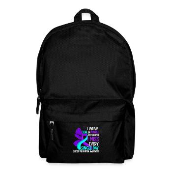 I Wear Teal And Purple For Someone I Miss Suicide - Backpack - black - Front