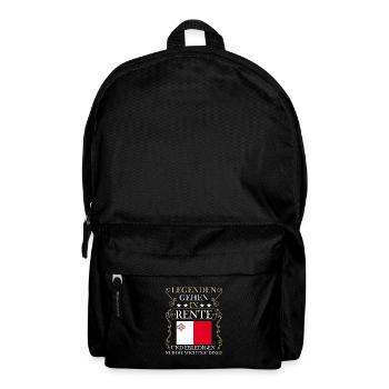 Rentner Rente Rentenbeginn Malta - Rucksack - Schwarz - Vorne