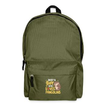 Just A Boy Who Loves Pangolins Nocturnal Mammals - Backpack - olive green - Front