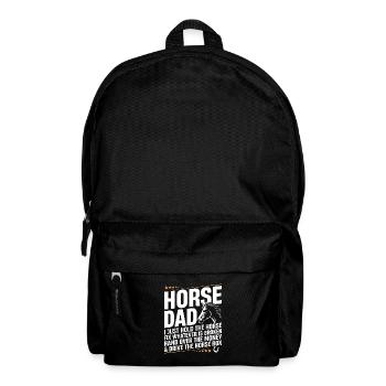Pferd Papa Lustig Reiten Reiter Reiten Papa - Rucksack - Schwarz - Vorne
