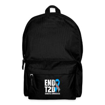 Type 2 Sensibilisation T2D Ruban Bleu Pancréas Inutile - Sac à dos - noir - Devant