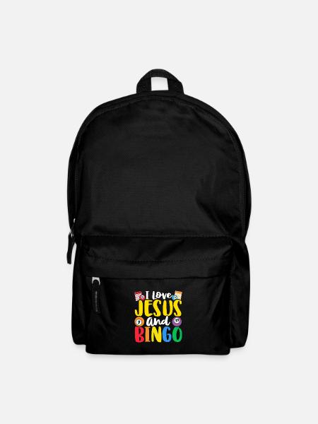 Ich liebe Jesus Und Bingo Lustiges Glücksspiel Holler - Rucksack - Schwarz