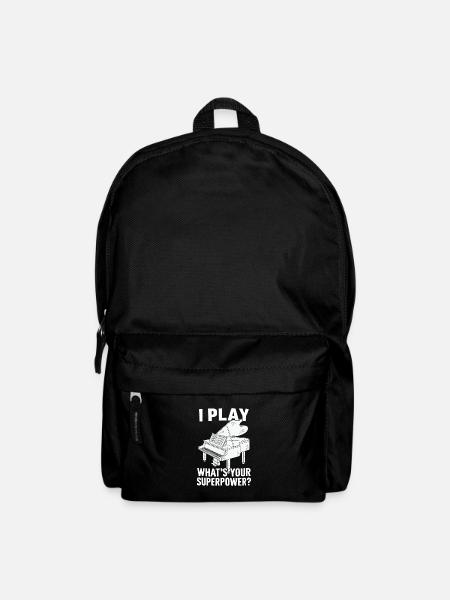 Ich spiele Klavier Was ist deine Superpower Keyboard Piano - Rucksack - Schwarz