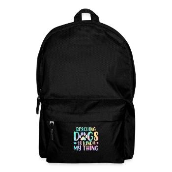 Rescuing Dogs Is Kinda My Thing Funny Tie Dye - Backpack - black - Front