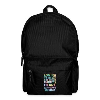 Adoption Is When A Child Tie Dye Funny Mom - Backpack - black - Front
