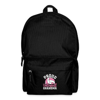 Stolze Volleyball Oma serviert Ball Lustig - Rucksack - Schwarz - Vorne