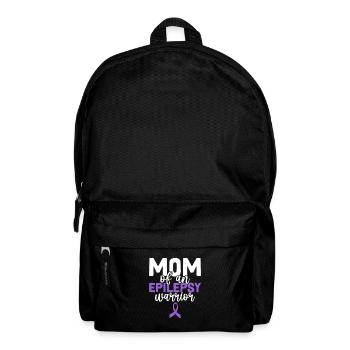 Mom Of An Epilepsy Warrior Purple Ribbon Epilepsy - Backpack - black - Front