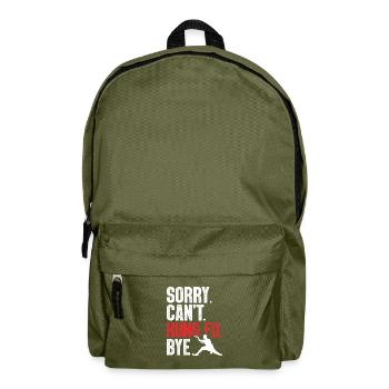 Funny Kung Fu Self Defence Shaolin Wing Chun Kung - Backpack - olive green - Front