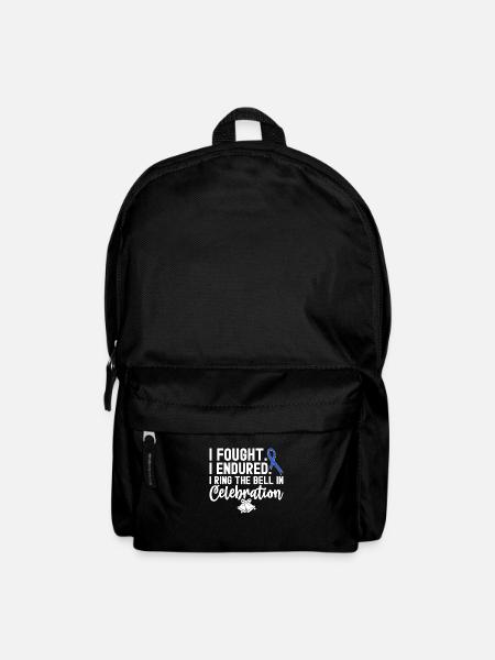 Je sonne la cloche en célébration du ruban bleu Colon - Sac à dos - noir