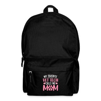 Vet Tech Mom Veterinarian Funny Veterinary Animal - Backpack - black - Front