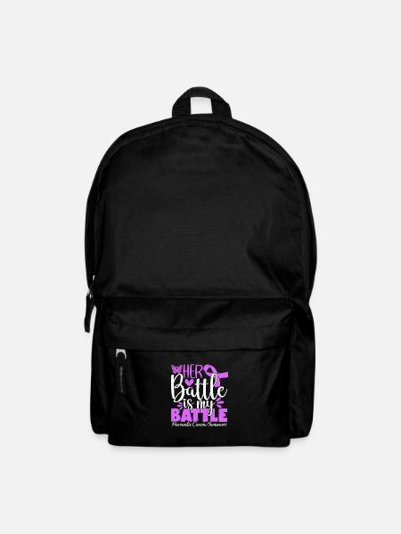 Her Battle Is My Battle Purple Ribbon Pancreatic - Rucksack - Schwarz