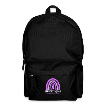 Escouade de soutien du cancer du pancréas Boho arc-en-ciel - Sac à dos - noir - Devant