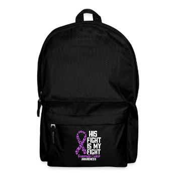 Son combat est mon combat Cancer du pancréas violet - Sac à dos - noir - Devant