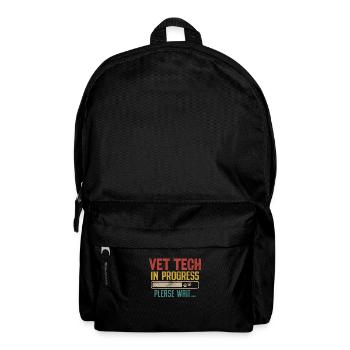 Vet Tech In Progress Retro Future Veterinarian - Backpack - black - Front