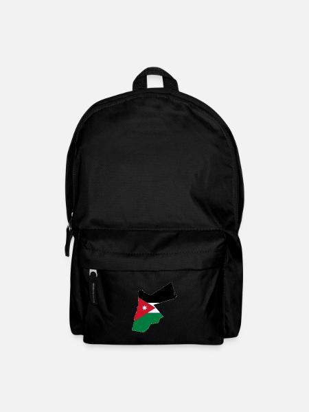 Jordanien Flagge Landkarte - Rucksack - Schwarz