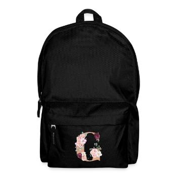 G aus Blüten - Rucksack - Schwarz - Vorne