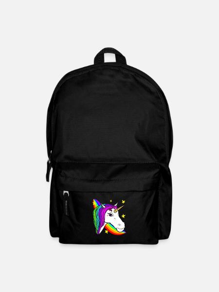 Unicorn and rainbow - Backpack - black