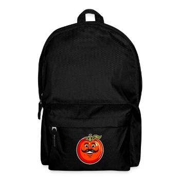 Tomate mit Schnurrbart - Rucksack - Schwarz - Vorne