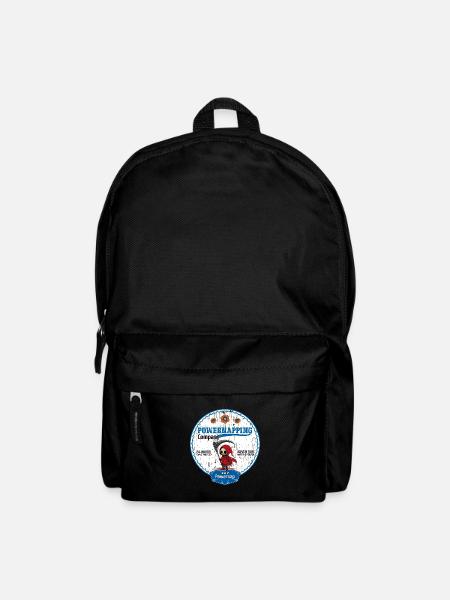 Schlafshirt - Powernapping - Ironische T-Shirt - Rucksack - Schwarz