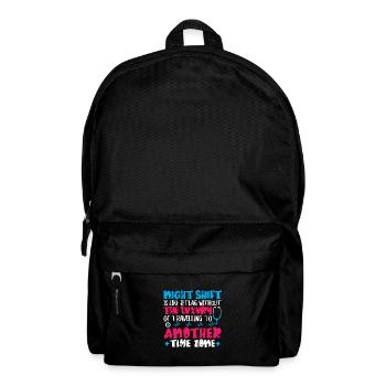 Night Shift is like jet lag - Rucksack - Schwarz - Vorne