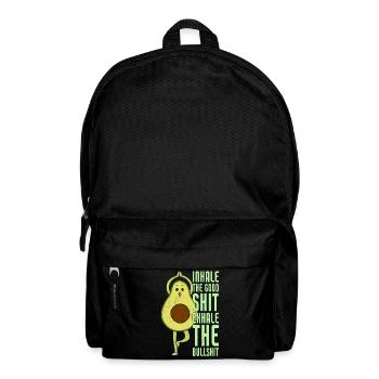Breathe in the good shit, breathe in the nonsense - Backpack - black - Front