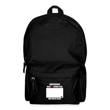Unterschriften zum 20. Geburtstag - Gästebuch - Rucksack - Schwarz - Vorne
