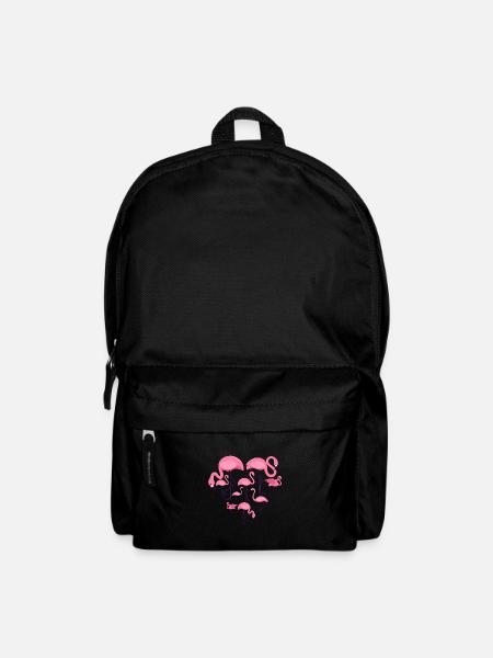 Herz Flamingo - Rucksack - Schwarz