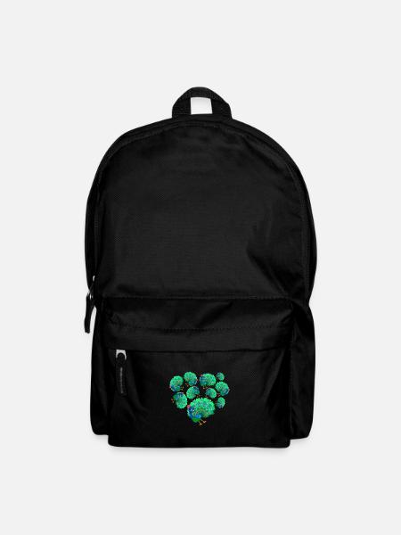 Herz Pfau - Rucksack - Schwarz
