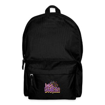 lets dance ! - spritziger Schriftzug - Rucksack - Schwarz - Vorne