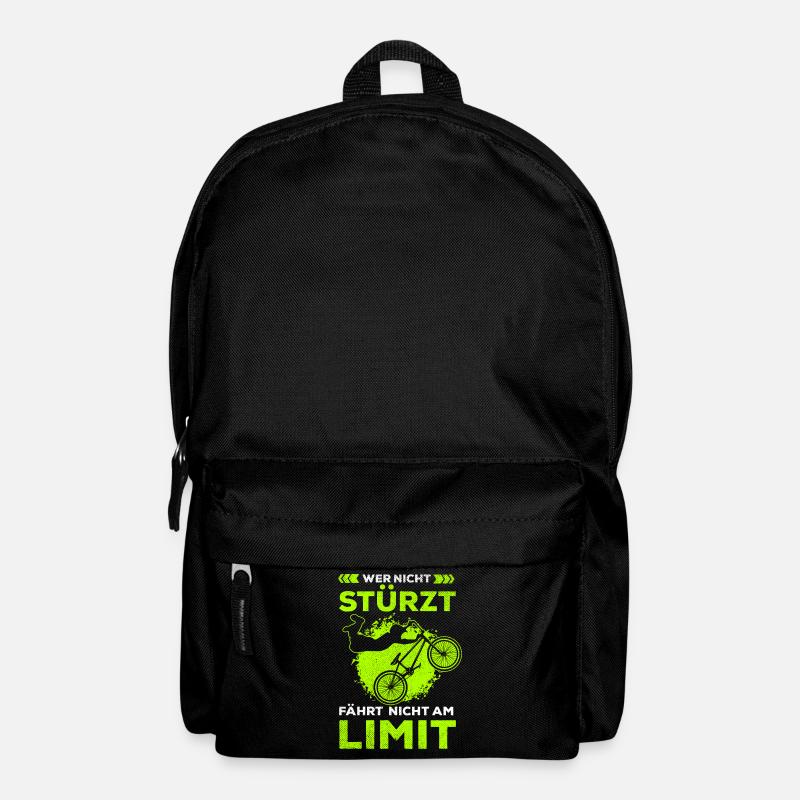 Wer Nicht Stürzt Fährt Nicht Am Limit - Rucksack - Schwarz