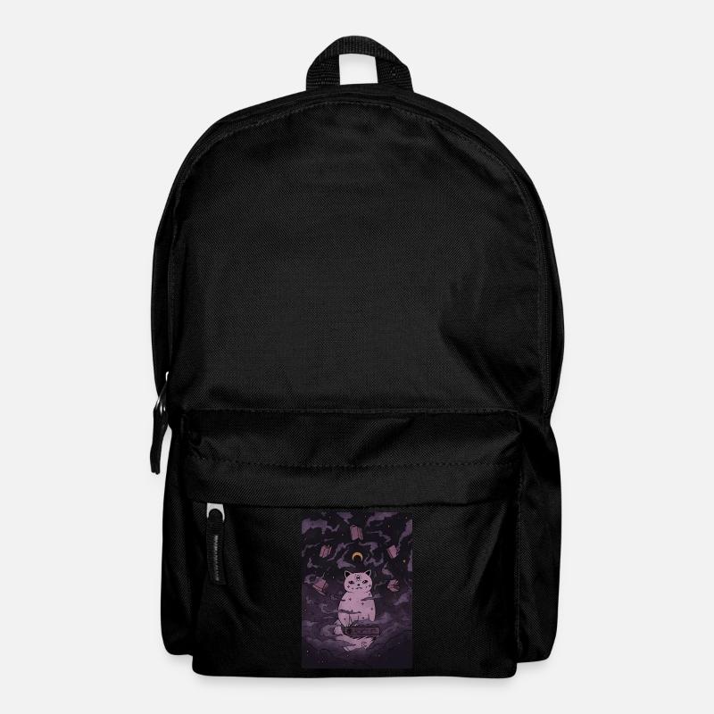 Halloween Books Witch Cat - Backpack - black