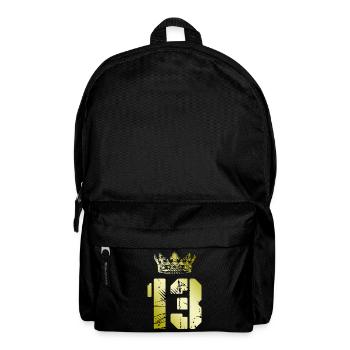 13 Zahl Krone - Rucksack - Schwarz - Vorne