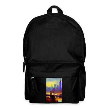 New York City Skyline - Rucksack - Schwarz - Vorne