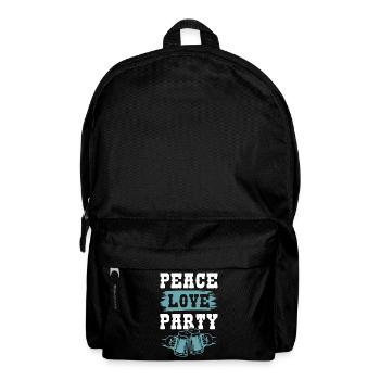 bier friede liebe - Rucksack - Schwarz - Vorne