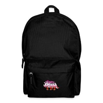 Lesbian Pride Triceratops Lesbisches Geschenk - Rucksack - Schwarz - Vorne