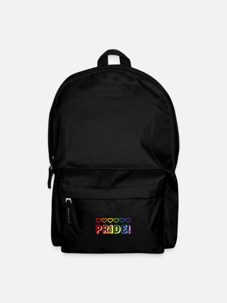 Pride Regenbogenherzen - Rucksack - Schwarz