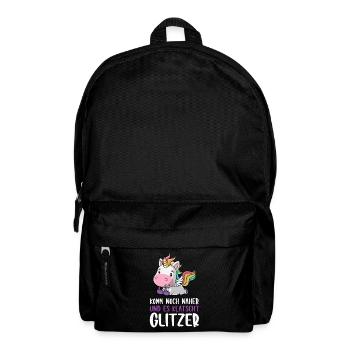 Noch näher es klatscht Glitzer Einhorn Geschenk - Rucksack - Schwarz - Vorne