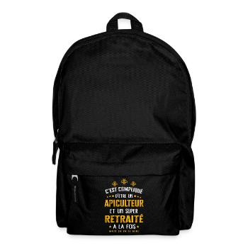 Retraité apiculteur cadeau drôle fête des pères - Sac à dos - noir - Devant