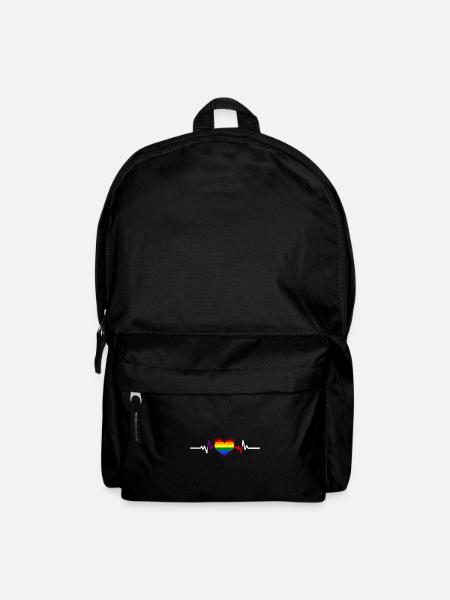 LGBT Heartbeat Gay Pride - Rucksack - Schwarz