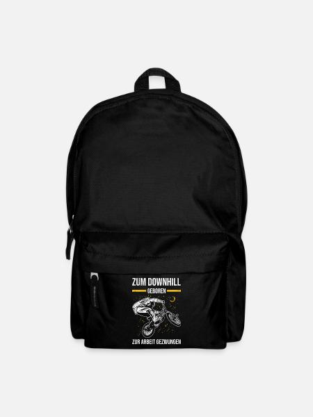 Zum Downhill geboren zur Arbeit gezwungen - Rucksack - Schwarz