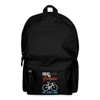 Life Is Simple Eat Sleep Bike - Backpack - black - Front