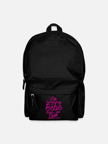 On laisse pas bébé dans un coin - Sac à dos - noir